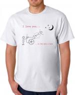 'I love you to the moon and back' funny T-shirt