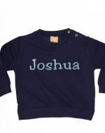 Personalised Embroidered Baby Sweatshirt - Navy