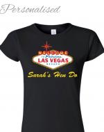 Personalised Hen Night T-shirt, Las Vegas