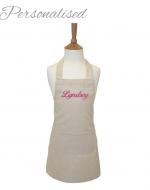 Personalised Kid's Cotton Apron - Natural