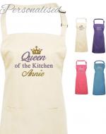 personalised queen of the kitchen apron
