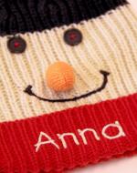 Personalised Knitted Children's Snowman Hat