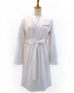 Personalised white bathrobe