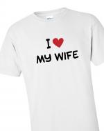 I love my wife printed t-shirt
