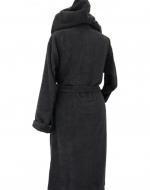 personalised black towelling dressing gown bathrobe