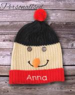 Personalised Knitted Children's Snowman Hat