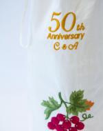 personalised 50th golden anniversary bag