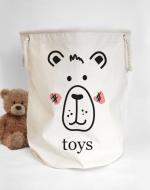 toys basket with bear design